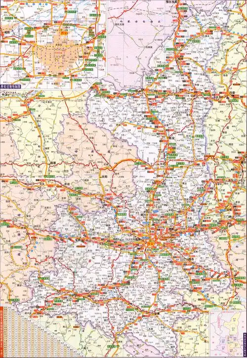 陕西交通地图2017版