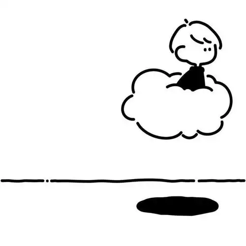 微信极简黑白卡通小人个性头像