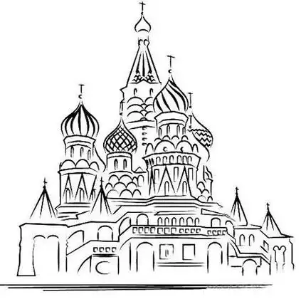 巴西地标建筑简笔画