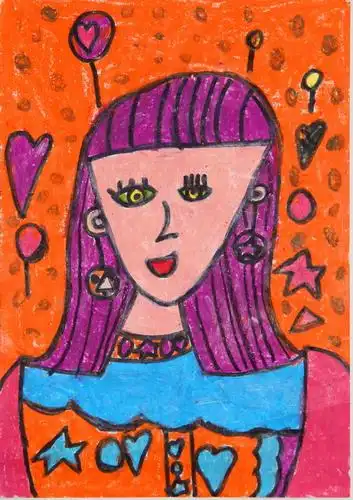 《我的妈妈》/少儿绘画作品/儿童画/网络美术馆_中国少儿美术教育网