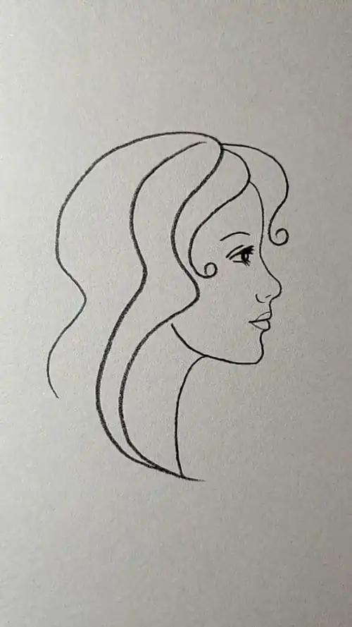 这样画的侧脸简单又漂亮,喜欢的朋友学起来