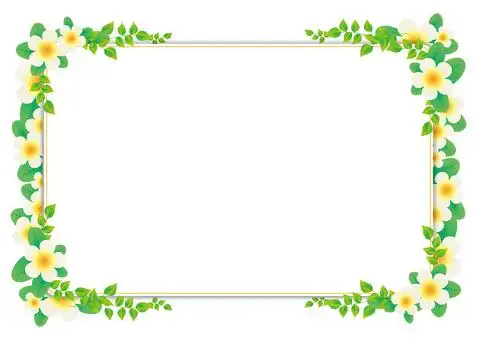 鸡蛋花框架,背景,a4横向,与油漆