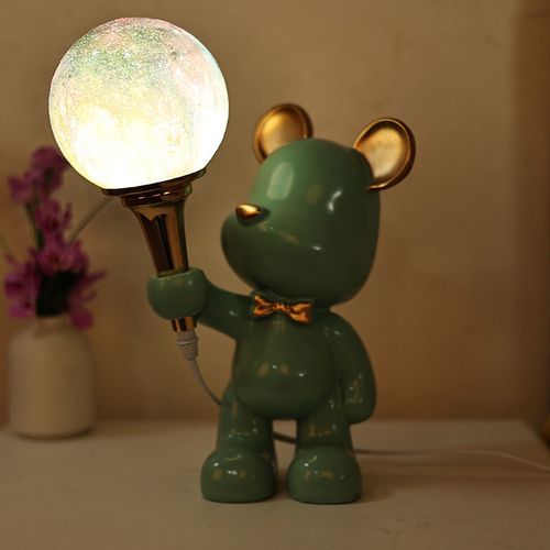 儿童台灯卧室可爱ins小台灯装饰卡通米奇儿小熊台灯床头灯可调光