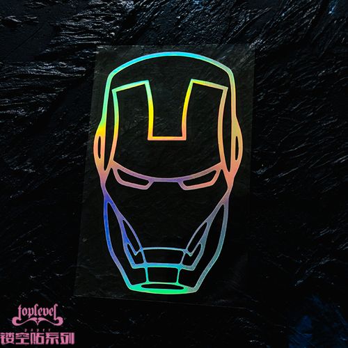 tlp镂空车贴 iron man钢铁侠头像头盔复仇者联盟复联托尼史塔克贴