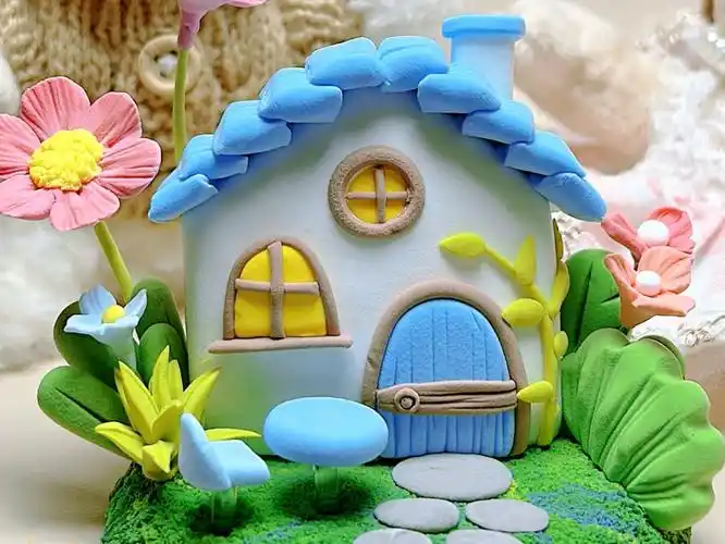 我的手工日常 #花园房子 #超轻粘土手工 #我粘土世界里的家