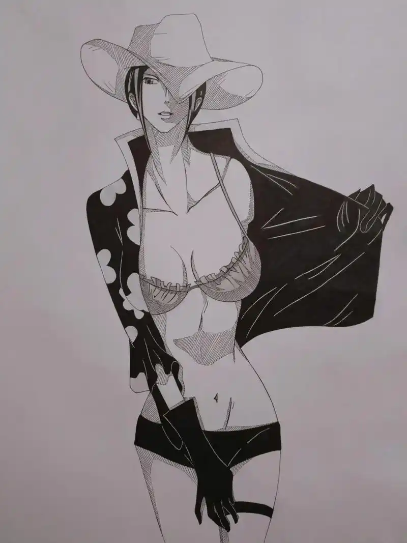 妮可罗宾 #手绘 罗宾的颜值身材绝对不输女帝9797 - 抖音