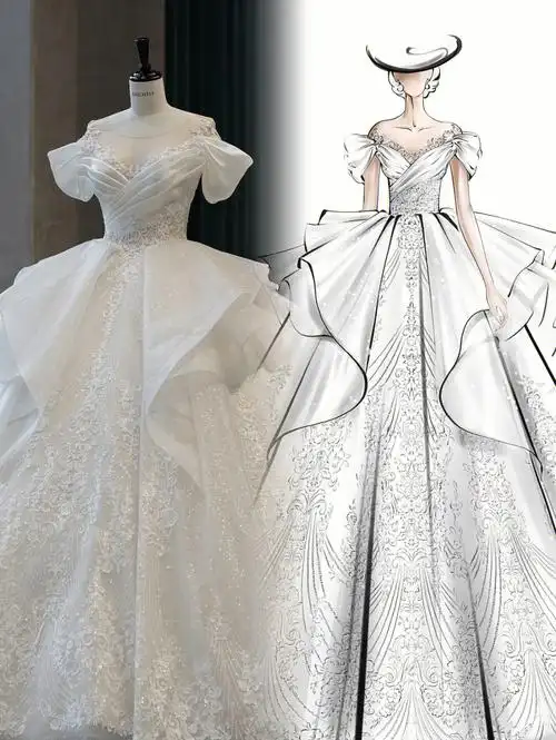 人间理想的白月光婚纱07带着手稿图来啦