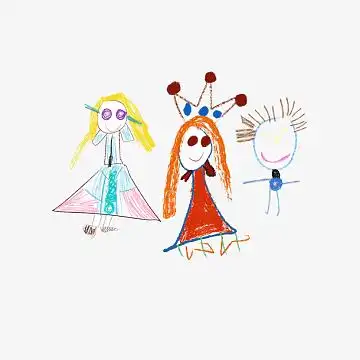 儿童手绘卡通可爱小人