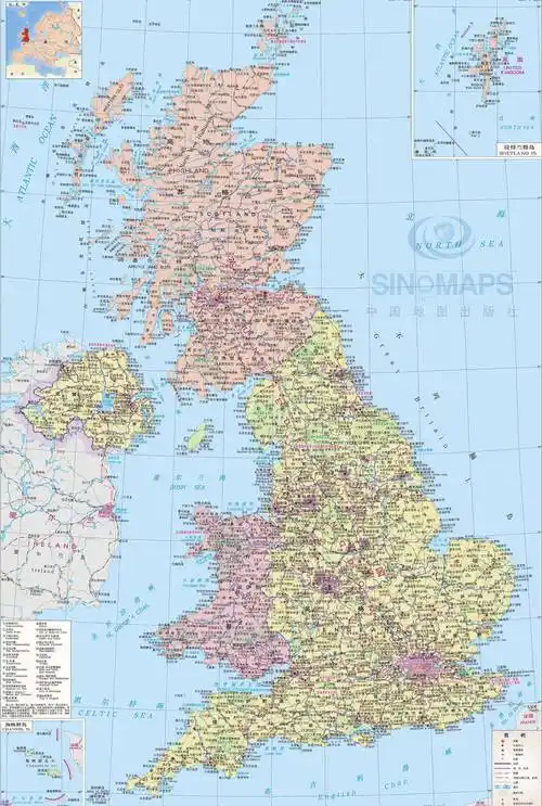 英国地图,英国地图高清中文版 - 传采天气网