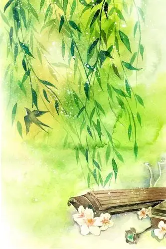 古风插画,风景,人物,手绘,水彩,水墨画,涂鸦,唯美,意境,背景壁纸.