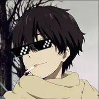 像素墨镜叼烟的头像男_微信头像图片大全