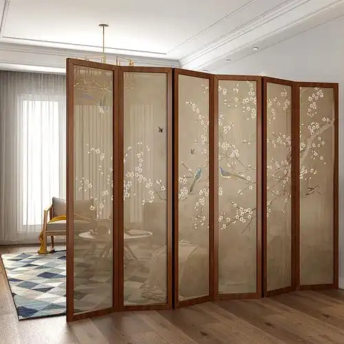屏风折叠移动卧室墙装饰客厅网红遮挡家用隔断挡煞办公室中式屏风