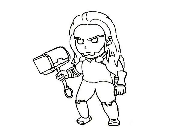 漫威英雄之雷神简笔画教程一步步教你画出可爱的q版雷神