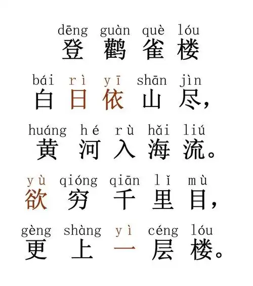 登鹳雀楼古诗带拼音版下载-登鹳雀楼古诗带拼音版标准版下载word版-当