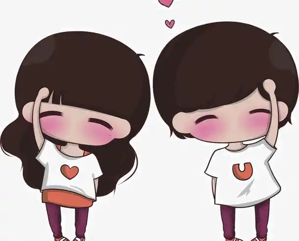 棕色卡通可爱情侣装饰图案免抠素材免费下载_觅元素51yuansu.com