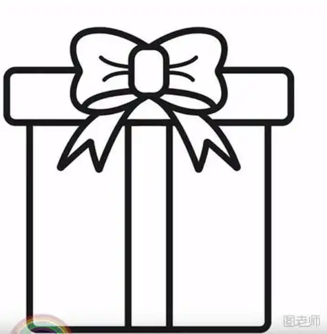 儿童简笔画送给老师的礼物