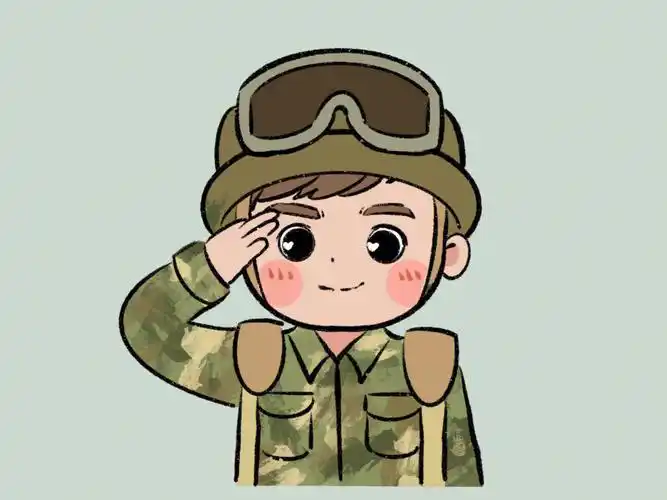 简笔画  #军人  #敬礼  #国庆节  #零基础学画画