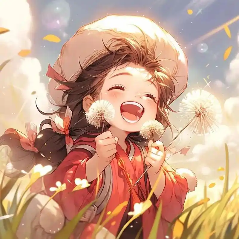 蒲公英女孩头像头像 可爱 治愈  蒲公英,无牵无挂,无欲无求,风起而行,
