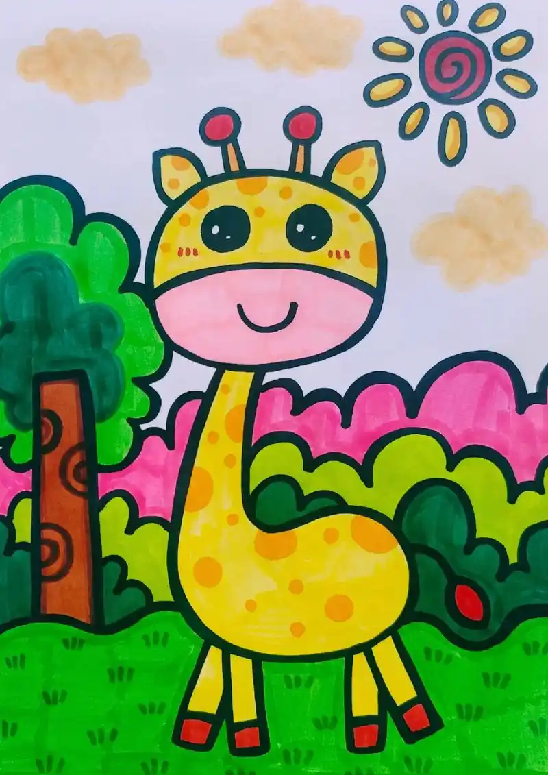 我们一起来学画画吧. 单可爱的儿童画,适合4-7岁