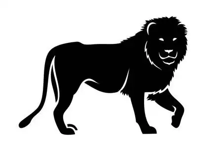 狮子剪影图片