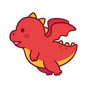 小图画可爱的卡通飞龙.滑稽的小胖胖的龙字符图画照片