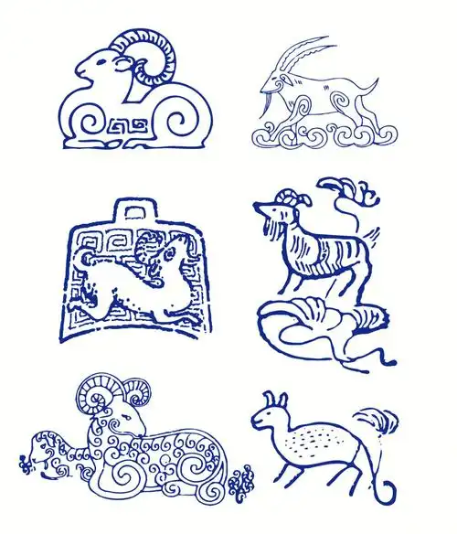 羊,古代寓吉祥之意.《说文解字》:"羊,祥也".