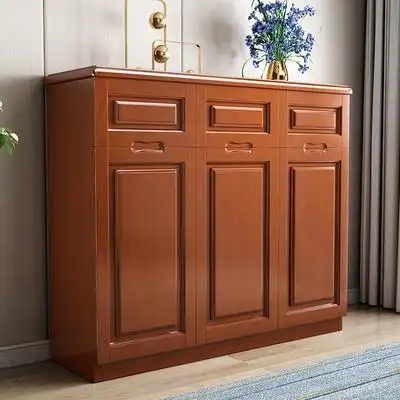 鞋架实木鞋柜3门价格