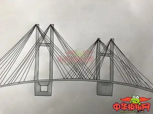 港珠澳大桥怎么画简笔画