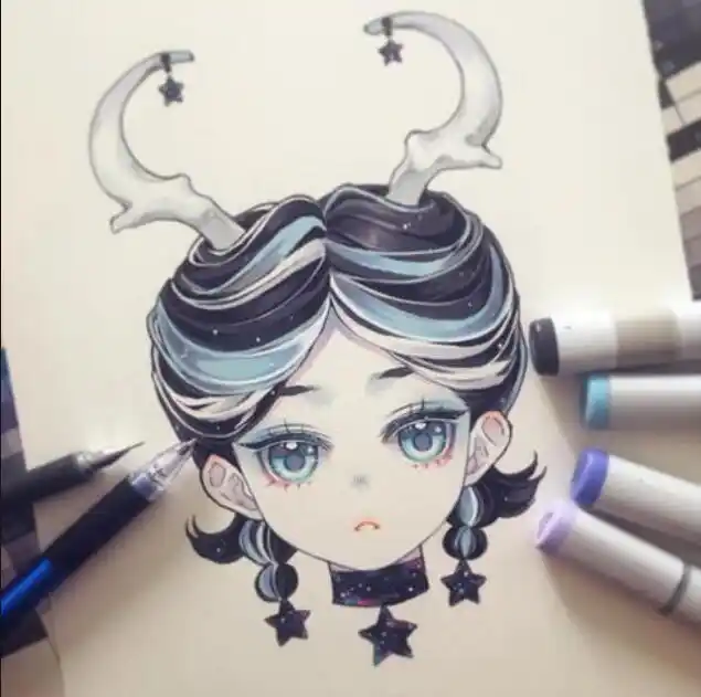 十二星座q版萌图简笔画教你用马克笔画12星座