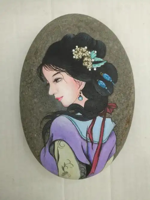 石头画-古风美女
