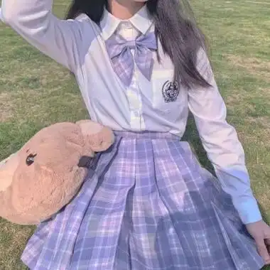 超可爱甜美的jk部位女头合集 不露脸百褶裙校园风少女感头像女_女生