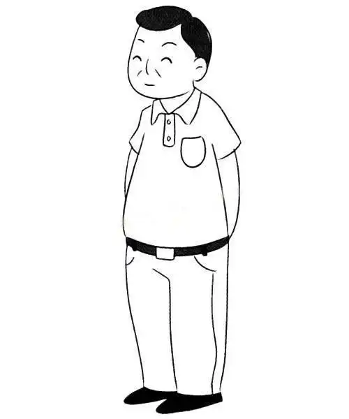 简笔画人物中年人物简笔画 中年男人简笔画 中年男人简笔画人物简笔画