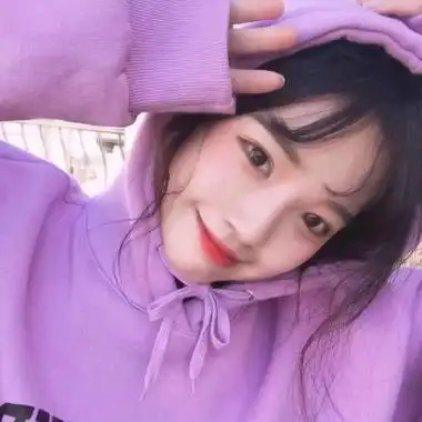 紫色系女生头像真人背景图片