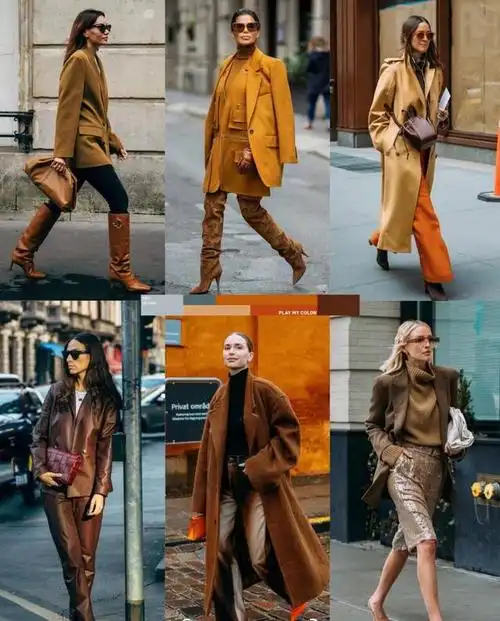 这种风格通常以棕色,驼色,咖啡色,焦糖色,卡其色等大地色系为主色调