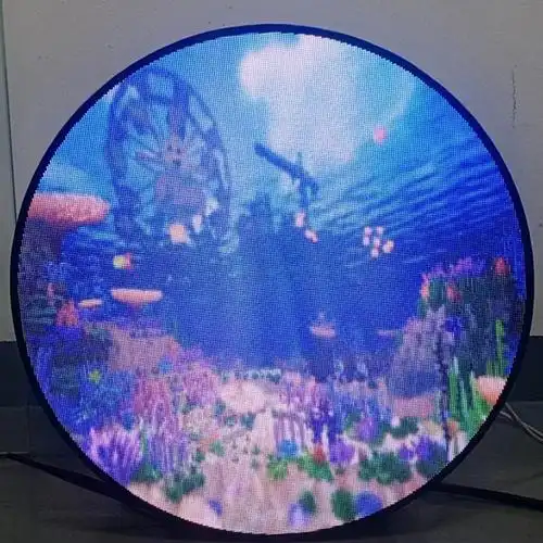 led透明屏led显示屏全彩圆形广告屏户外电子屏p4p2透明展览展示