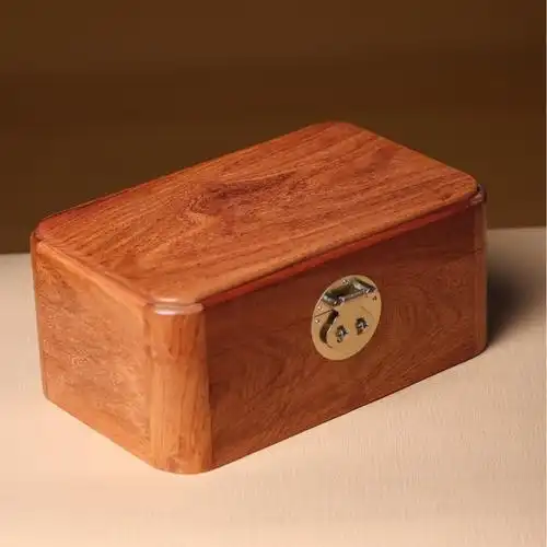 红木首饰盒高档精致复古中式实木黄金手饰品带锁保险箱桌面收纳盒