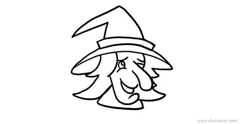 巫婆简笔画的画法图解分享到这里,查找更多女巫简笔画,女巫怎么画简笔