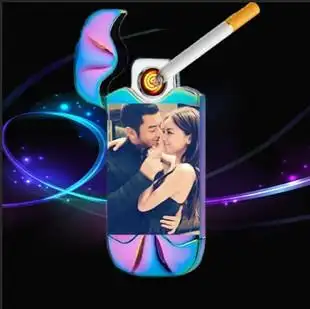 个性创意摇一摇双面usb充电打火机点烟器男女超薄定制送礼包邮