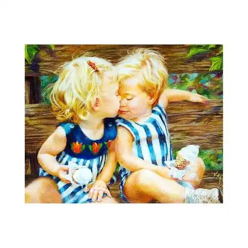 两小孩亲吻头像图片 两个小孩亲吻的头像