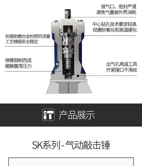 冲击锤架桥破拱助流器sk-zc-ah30/40/60 ah-40气锤(碳钢材质)【图片