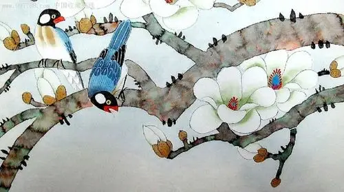 秦霞工笔画三尺斗方花鸟《春晓》,花鸟国画原作,其他花鸟画原画,工笔