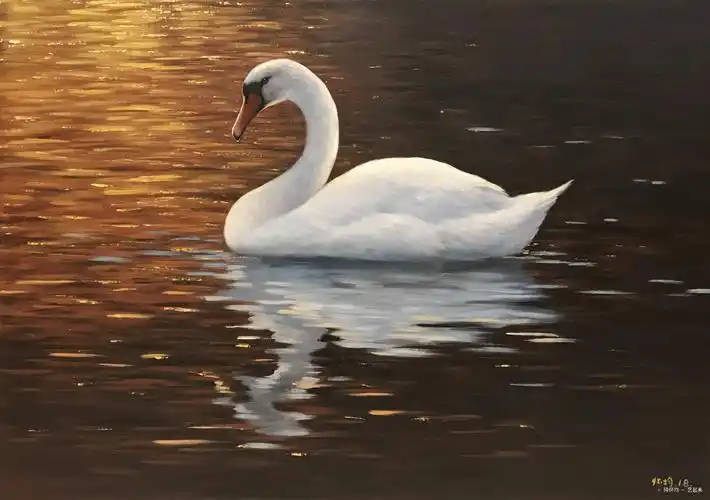 天鹅之二,何怀均, 2018年布面油画 | 衍艺圈 - topart.
