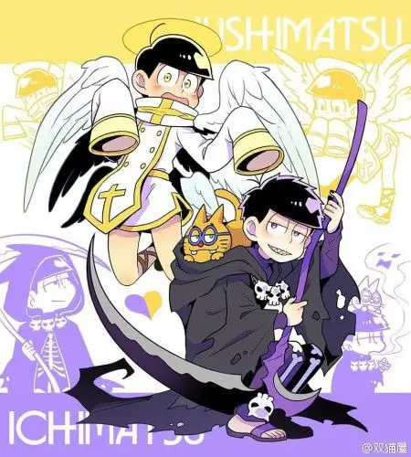 动画《阿松》里的十四松,这是十四松的宗教松设定形象.