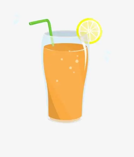 卡通橙汁像素画装饰免抠元素