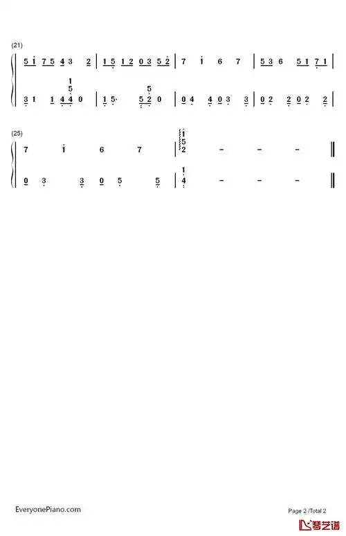 三葉の通学钢琴简谱-数字双手-radwimps