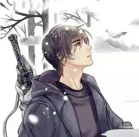 张起灵中分动漫男头像图片