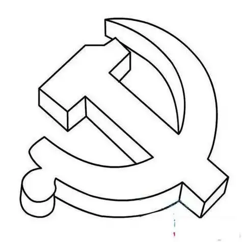 七一建党节简笔画图片大全党徽党徽的画法简单又好看党徽简笔画图片