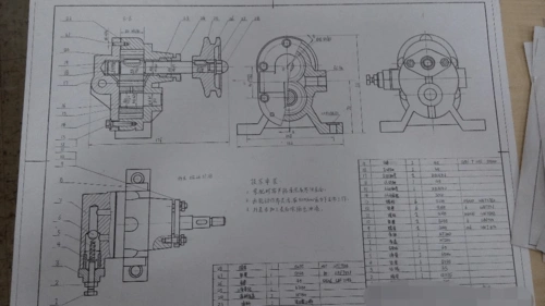 k型齿轮油泵零件图及装配图