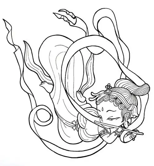 画小男孩动漫(儿童画教程|高年级国潮动漫课程-- 敦煌飞天)