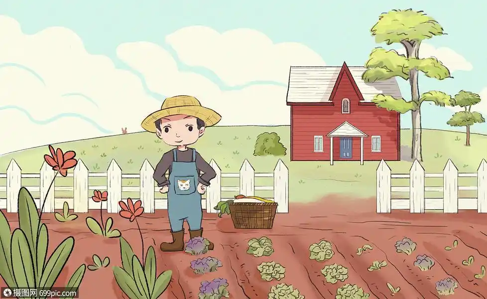 秋收种菜农民高清图片素材